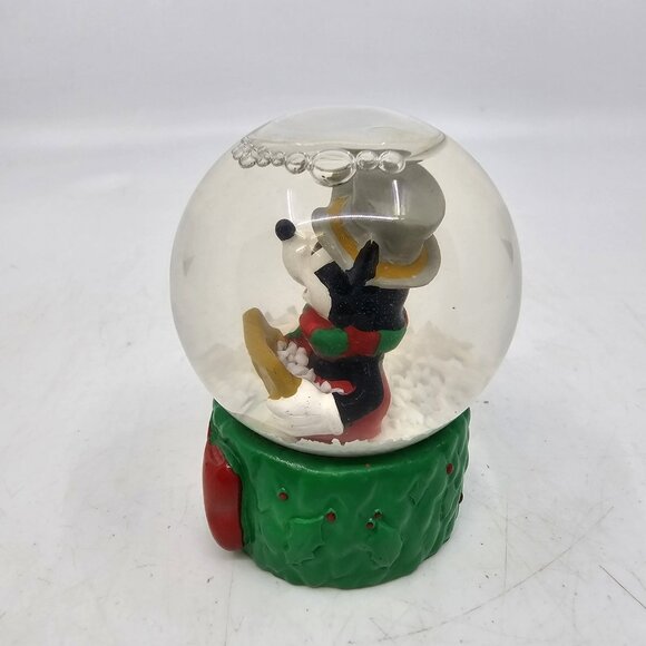 Disney Mickey Mouse Caroler Mini Snow Globe Glitter 2005 JCPenny Exclusive 2.5" - Picture 5 of 10